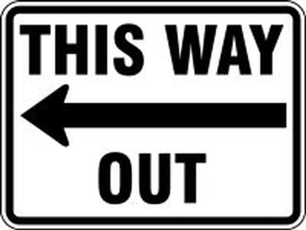 AccuformNMC FRR27 Facility Traffic Sign, This Way Out, 18" H x 24" W