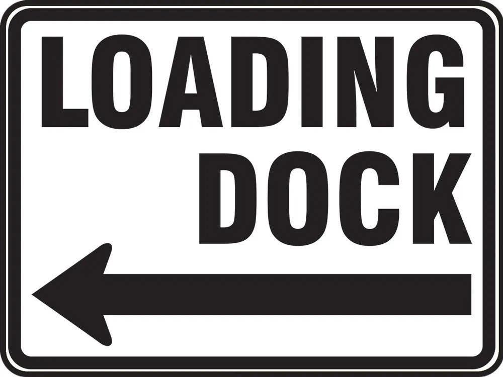AccuformNMC FRR27 Facility Traffic Sign, Loading Dock, 18" H x 24" W