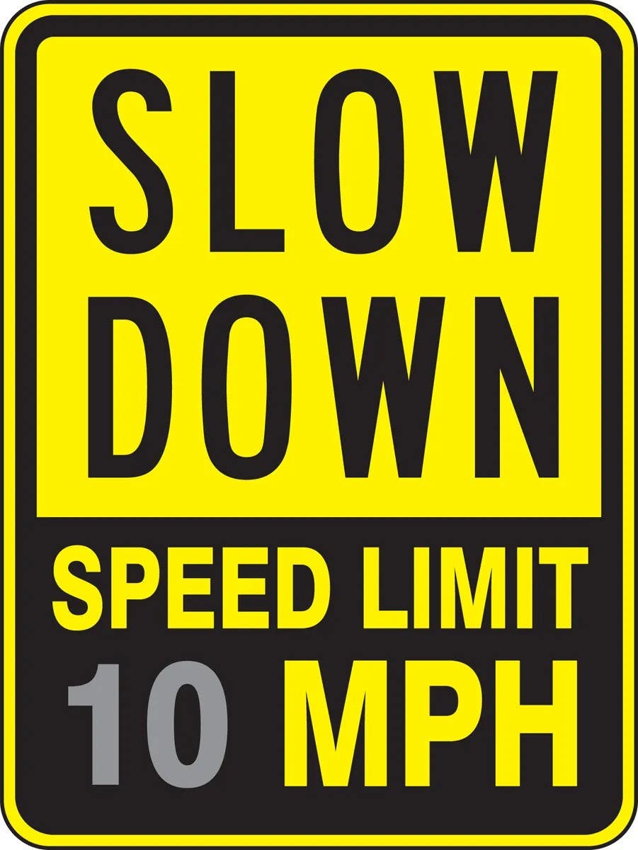 AccuformNMC FRR33 Speed Limit Sign, Slow Down, Speed Limit _ Mph