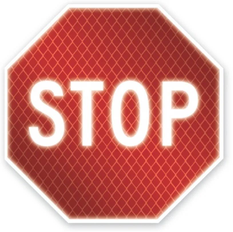 AccuformNMC FRR Stop Sign, DG High Prism