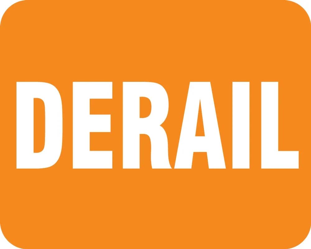 AccuformNMC FRR36 Railroad Clamp Sign, Derail, 12" H x 15" W