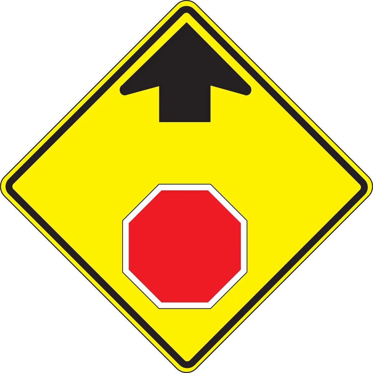 AccuformNMC FRR371 Stop And Yield Sign, Stop Ahead, 30" x 30"