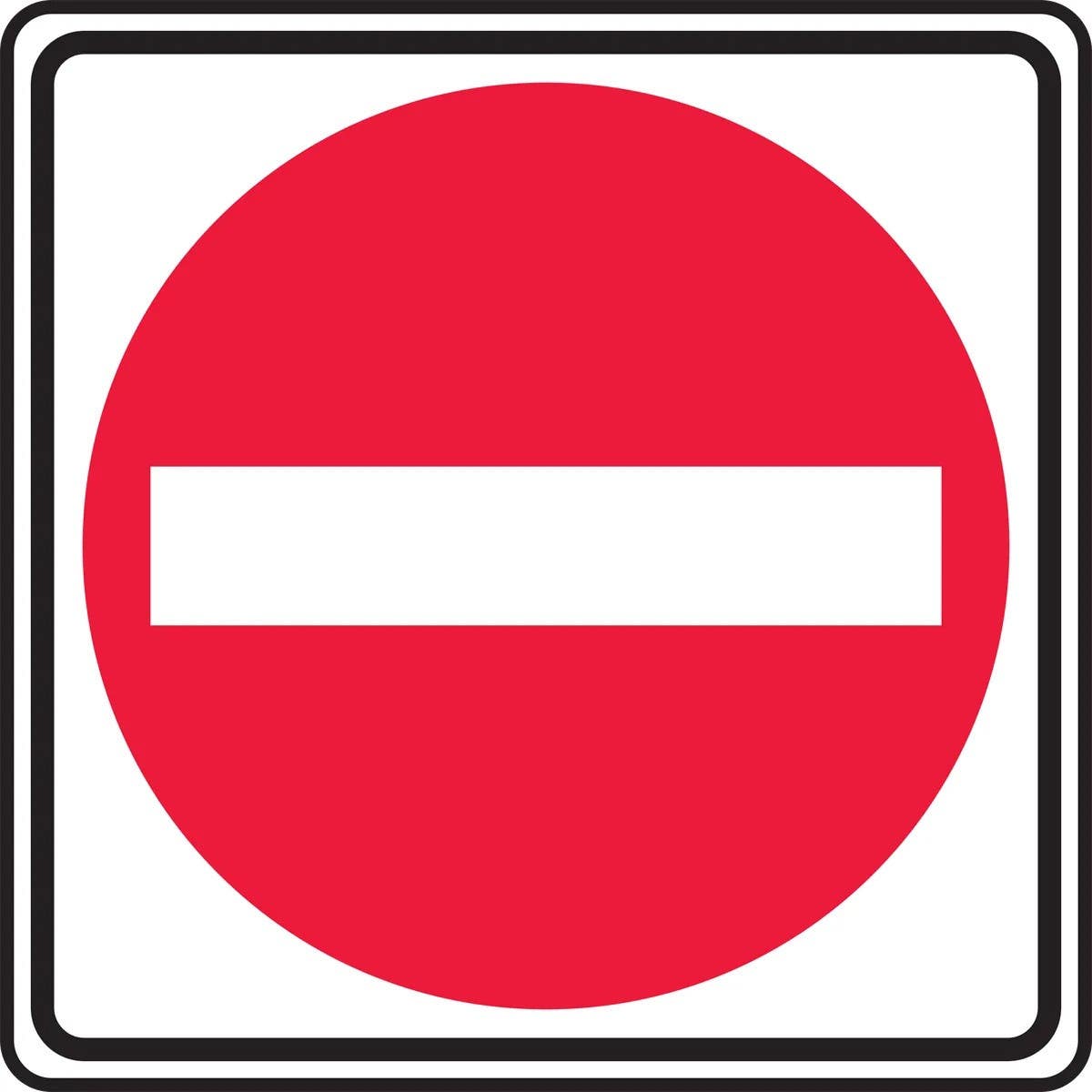 AccuformNMC FRR382 Traffic Sign, Do Not Enter, 24" x 24"