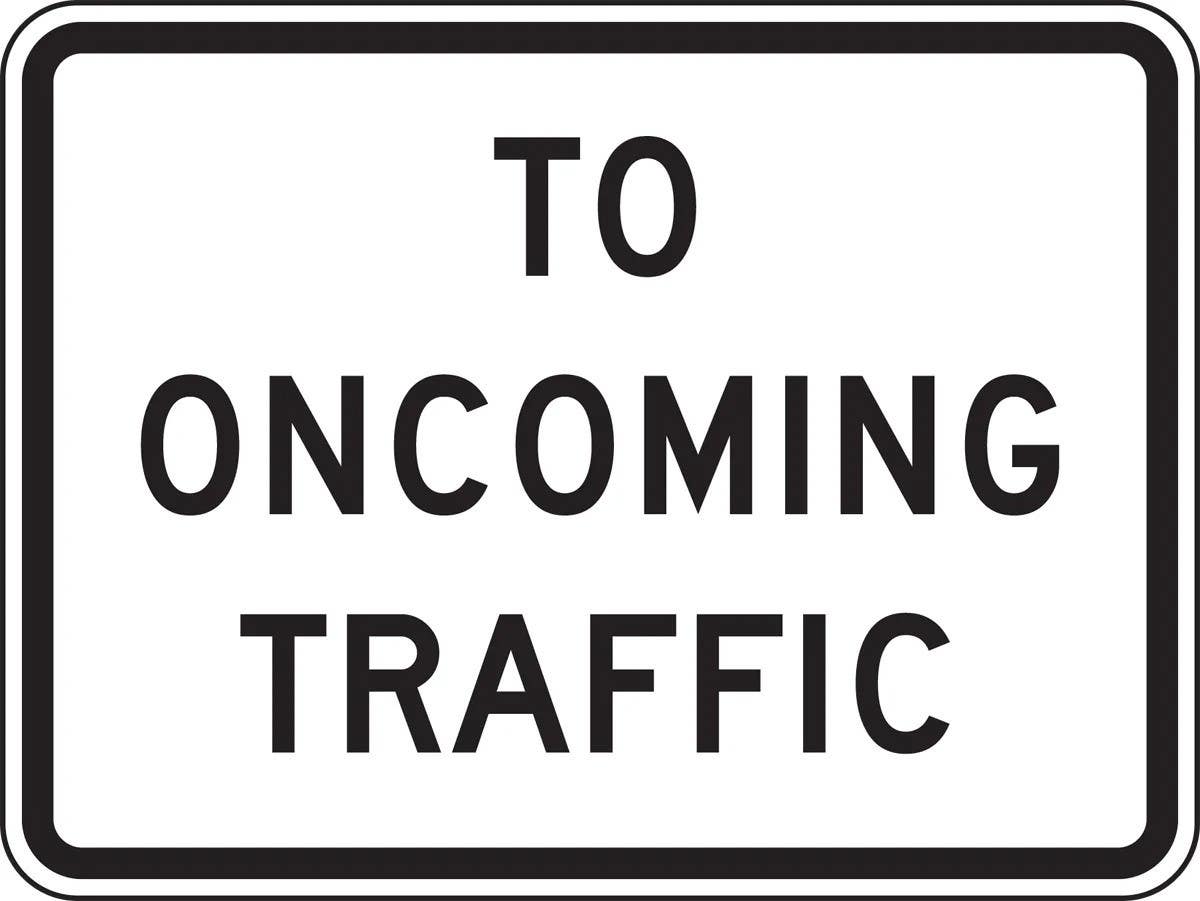 AccuformNMC FRR431 Stop And Yield Sign, To Oncoming Traffic, 18" H x 24" W