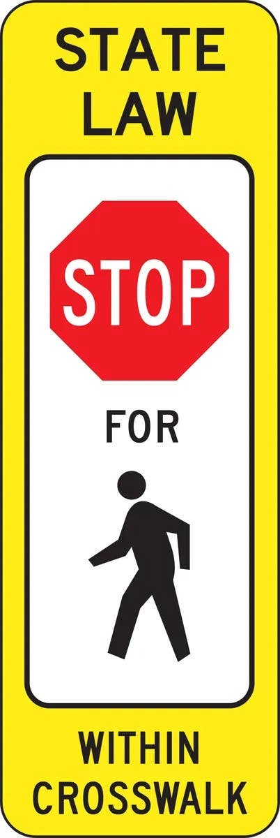 AccuformNMC FRR437 Advisory Sign, Stop, 36" H x 12" W