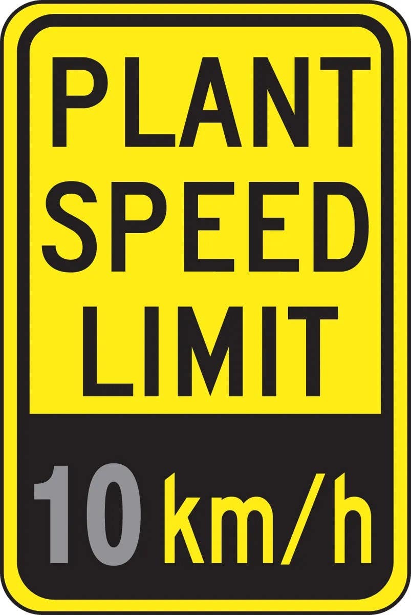 AccuformNMC FRR47 Speed Limit Sign, Plant Speed Limit _ Km/H, 18" H x 12" W