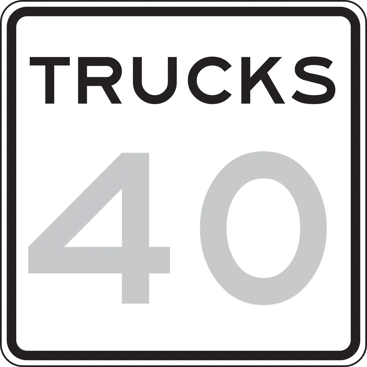 AccuformNMC FRR636 Speed Limit Sign, Trucks _, 24" x 24"