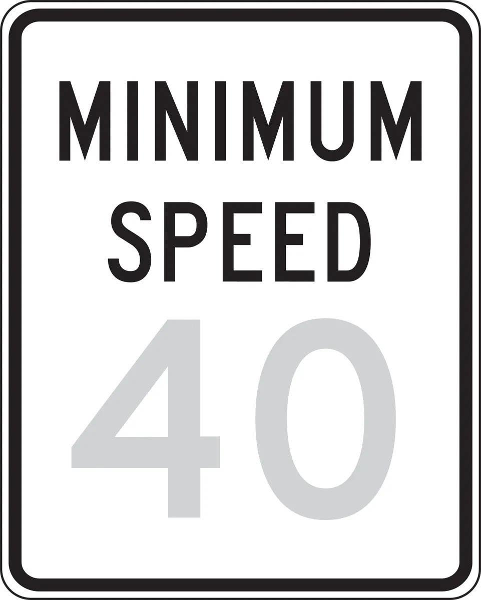 AccuformNMC FRR638 Speed Limit Sign, Minimum Speed _, 30" H x 24" W