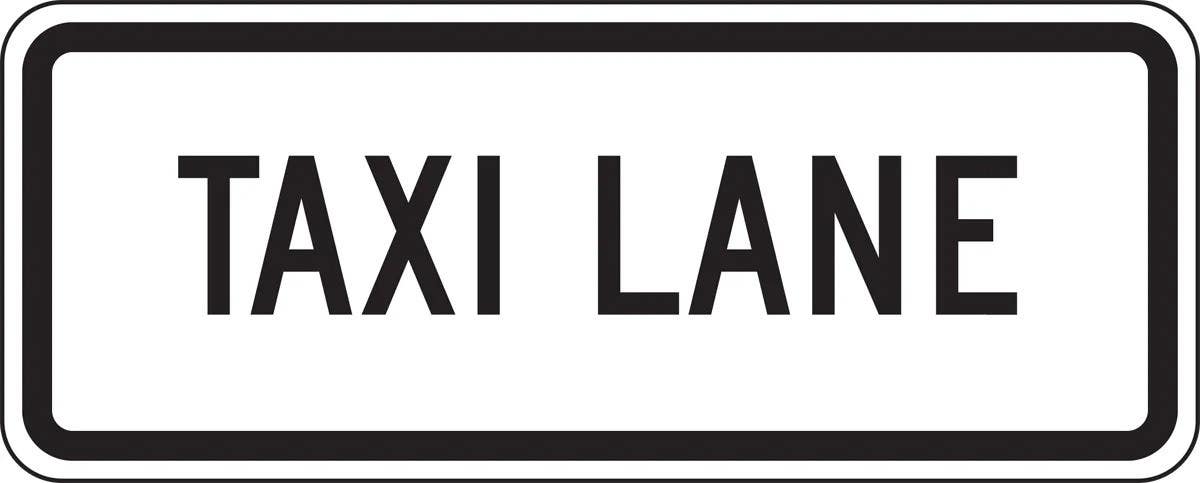 AccuformNMC FRR646 Lane Guidance Sign, Taxi Lane, 12" H x 30" W