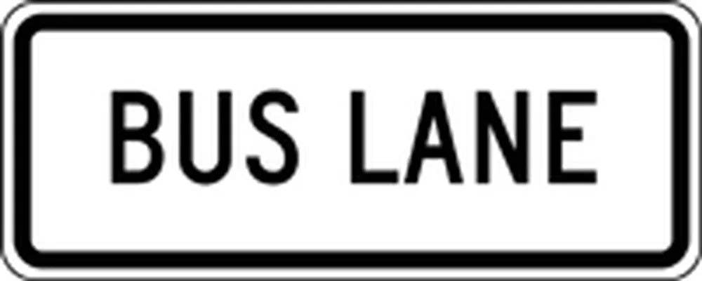 AccuformNMC FRR650 Lane Guidance Sign, Bus Lane, 12" H x 30" W