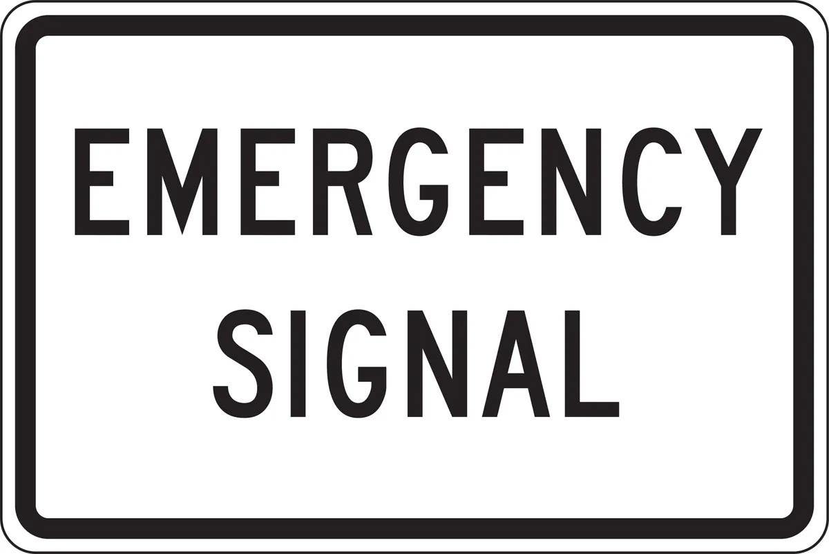 AccuformNMC FRR723 Intersection Sign, Emergency Signal, 24" H x 36" W