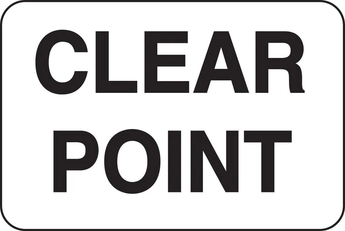 AccuformNMC FRR731 Rail Sign, Clear Point, 12" H x 18" W