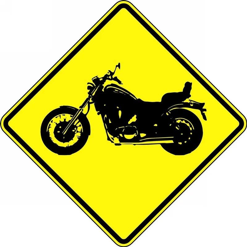 AccuformNMC FRR791 Motorcycle Sign, 30" x 30"