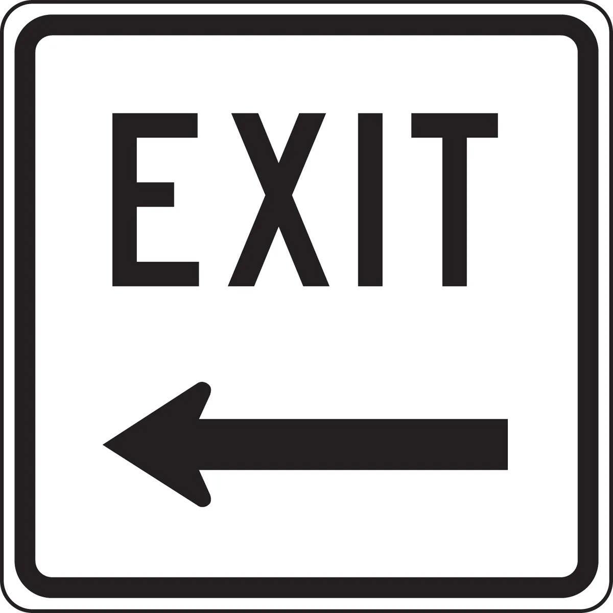AccuformNMC FRR84 Facility Traffic Sign, Exit, 18" x 18"