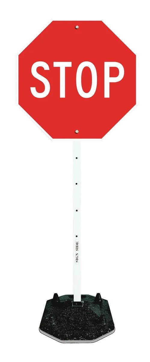 AccuformNMC FRR900 Portable Stop Sign Kit, Engineer-Grade Prismatic, 24" x 24"