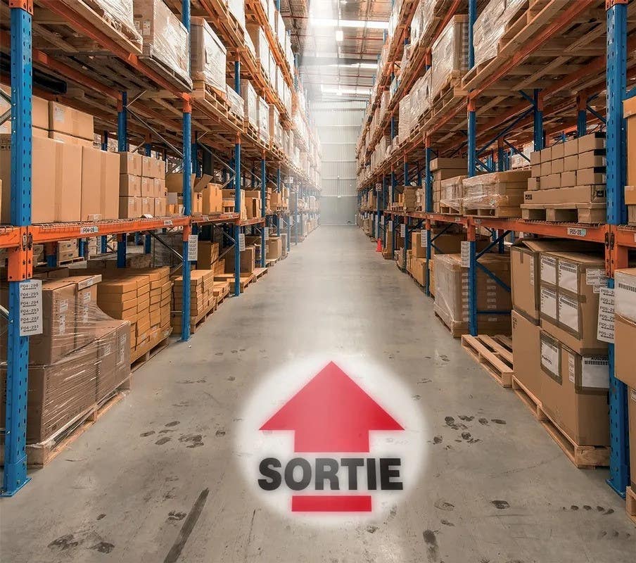 AccuformNMC VPL906 LED Sign Projector, Exit, Projector w/ Lens