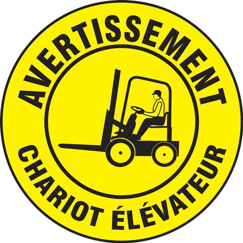 AccuformNMC VPL601LENS LED Sign Projector Lens Only, Caution, Forklift Traffic