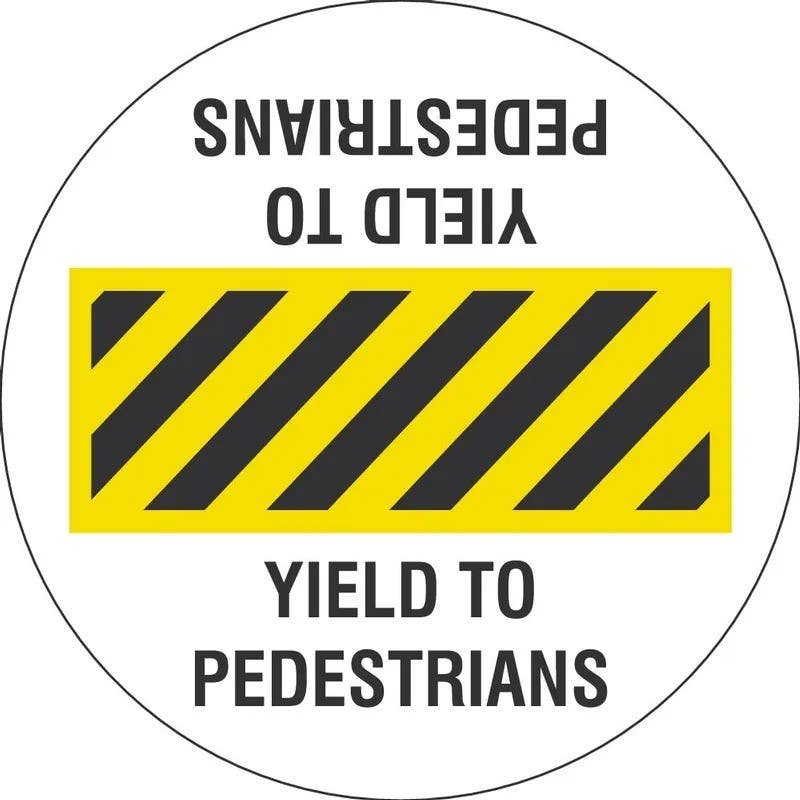 AccuformNMC VPL914LENS LED Sign Projector Lens Only, Yield to Pedestrians