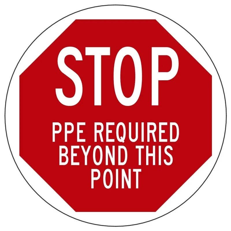 AccuformNMC VPL915LENS LED Sign Projector Lens Only, Stop PPE Required Beyond This Point