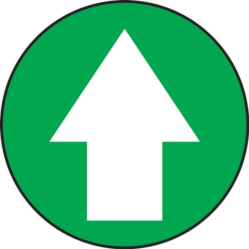 AccuformNMC VPL945LENS LED Sign Projector Lens Only, White Arrow Green Background