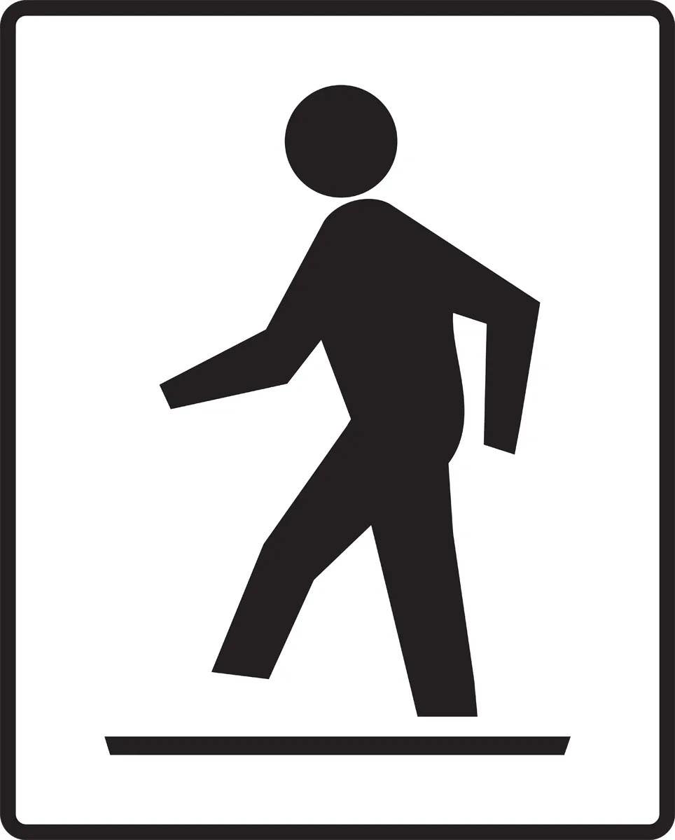 AccuformNMC FRW120 Traffic Sign, Pedestrian Traffic, 30" H x 24" W