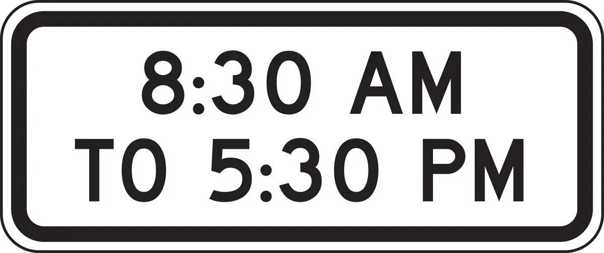 AccuformNMC FRW268 Bicycle & Pedestrian Sign, 8:30 AM To 5:30 PM, 10" H x 24" W