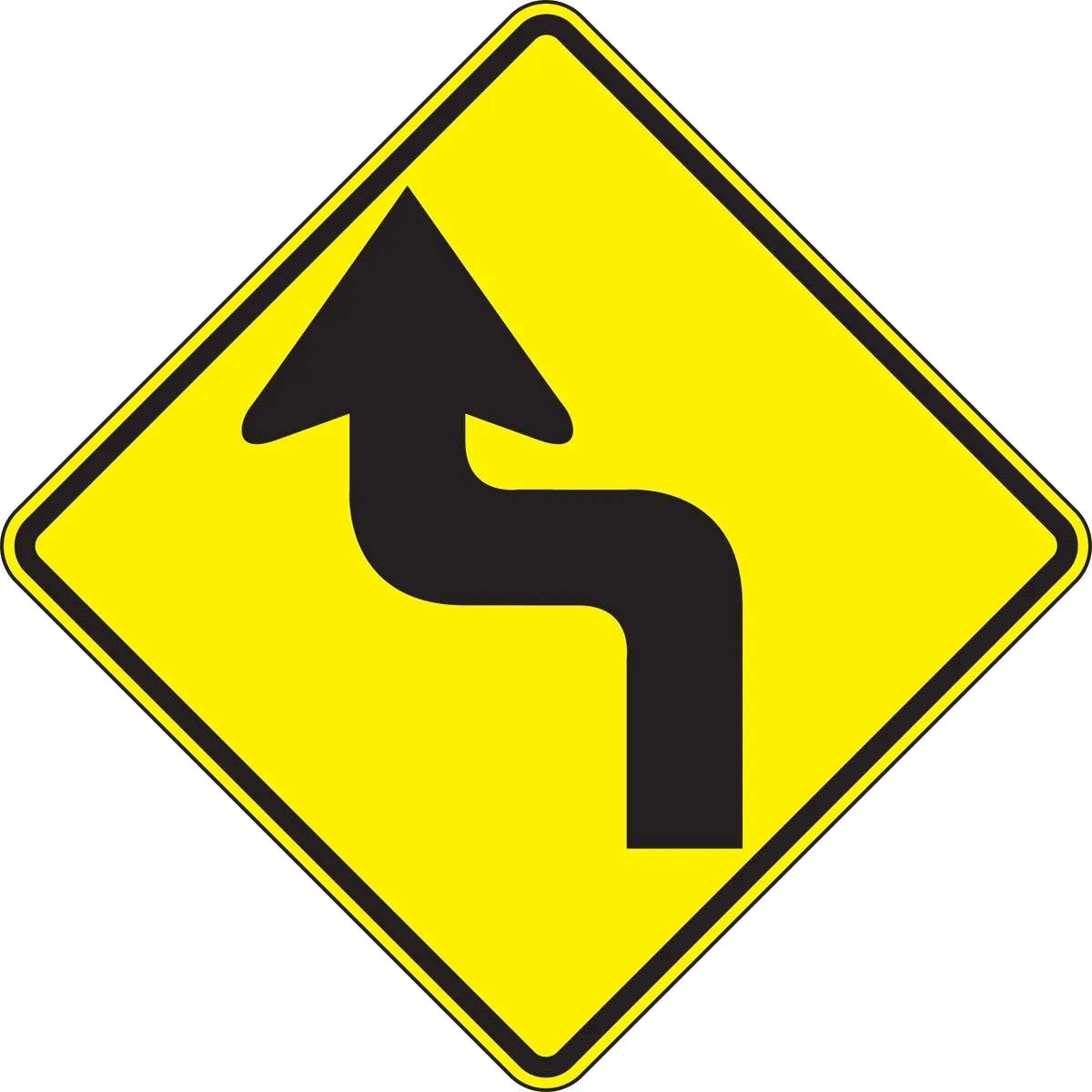 AccuformNMC FRW28 Direction Sign, Left Reverse Turn