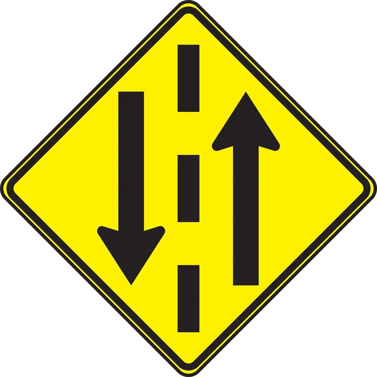 AccuformNMC FRW304 Traffic Sign, Two Way Traffic, 30" x 30"