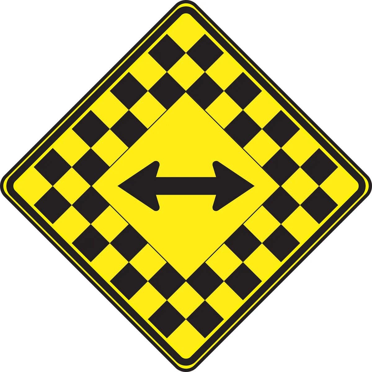 AccuformNMC FRW306 Warning Sign, Double Arrow, 30" x 30"