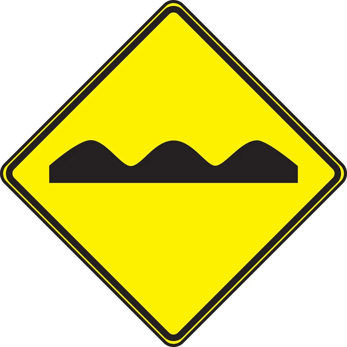 AccuformNMC FRW310 Traffic Sign, Rough Road, 30" x 30"