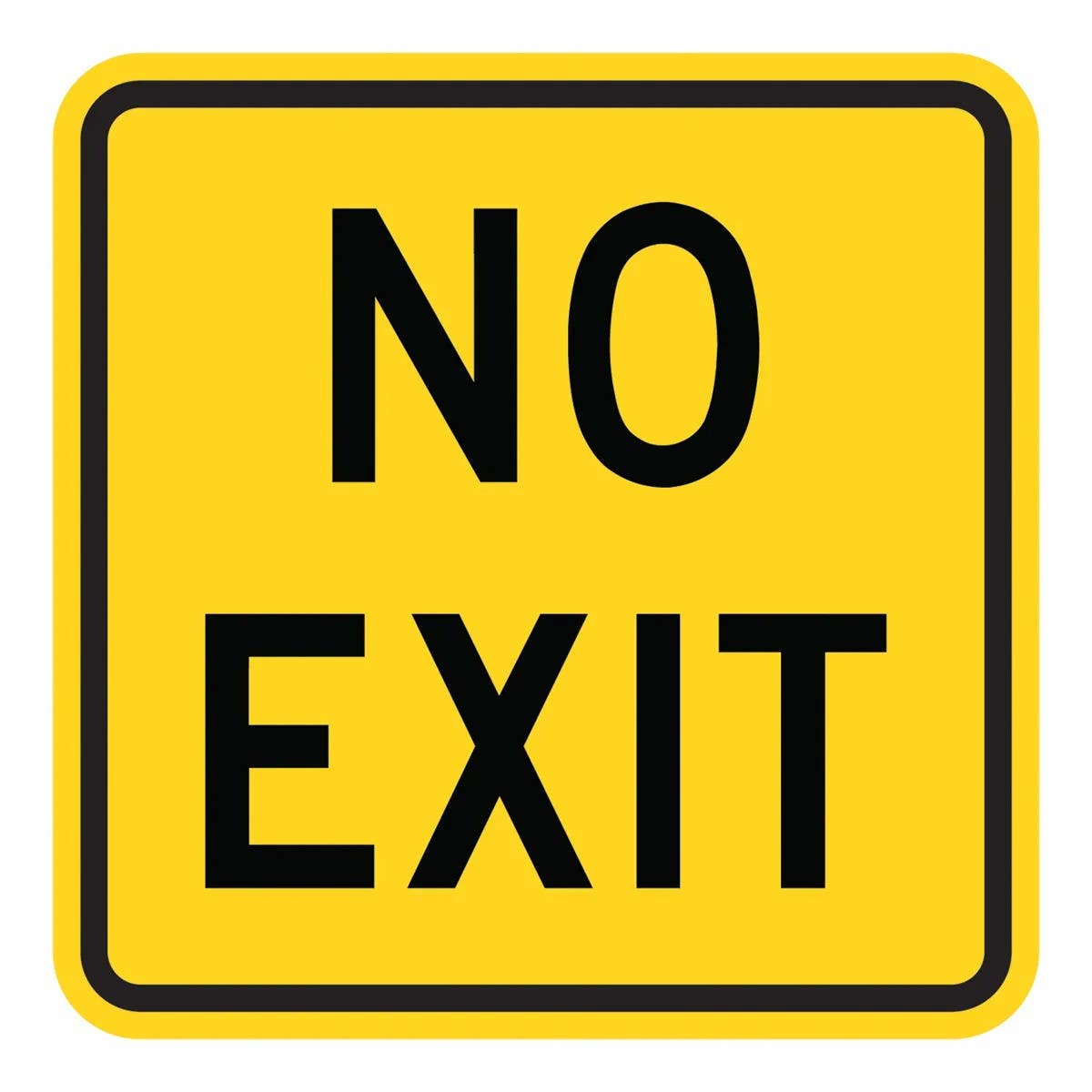 AccuformNMC FRW32 Warning Sign, No Exit