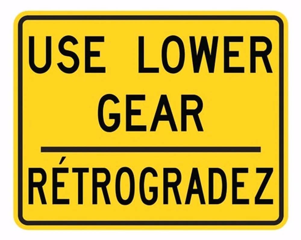 AccuformNMC FRW323 Warning Sign, Low Gear, 24" x 30"