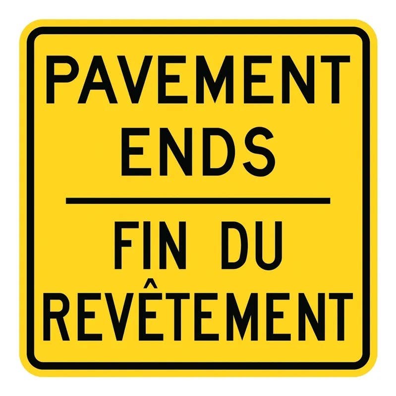 AccuformNMC FRW32 Warning Sign, Pavement