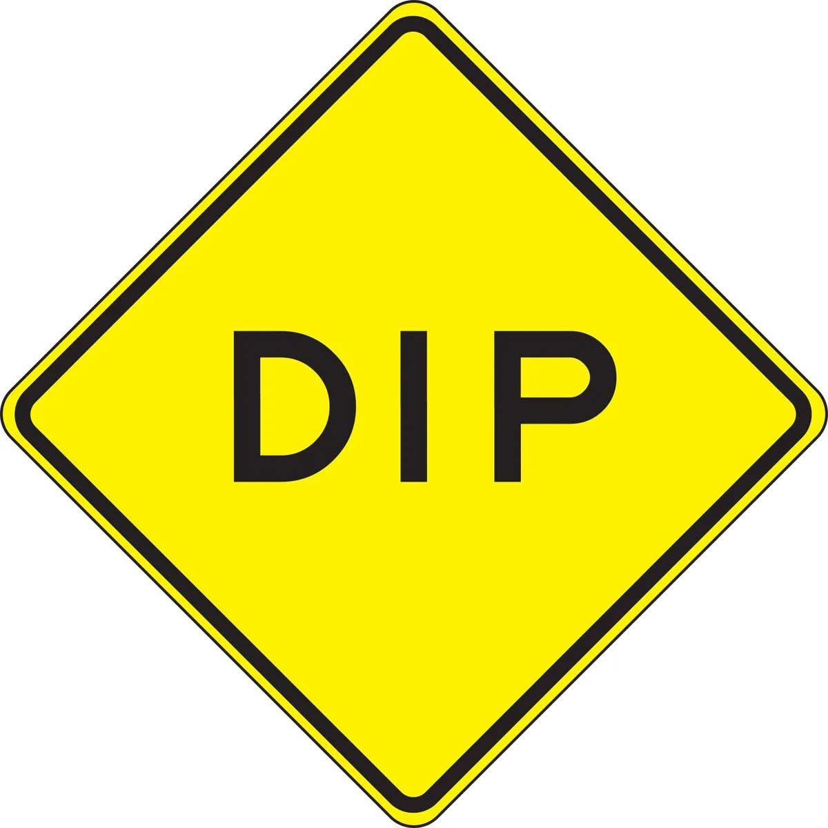 AccuformNMC FRW43 Surface & Driving Conditions Sign, Dip