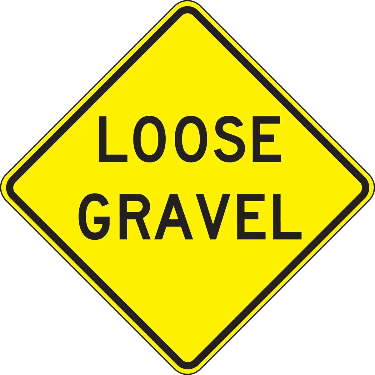 AccuformNMC FRW44 Surface & Driving Conditions Sign, Loose Gravel