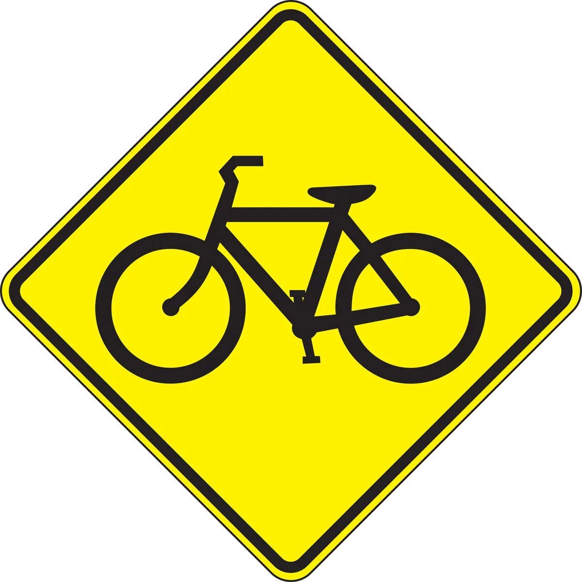 AccuformNMC FRW4 Crossing Sign, Bicycle
