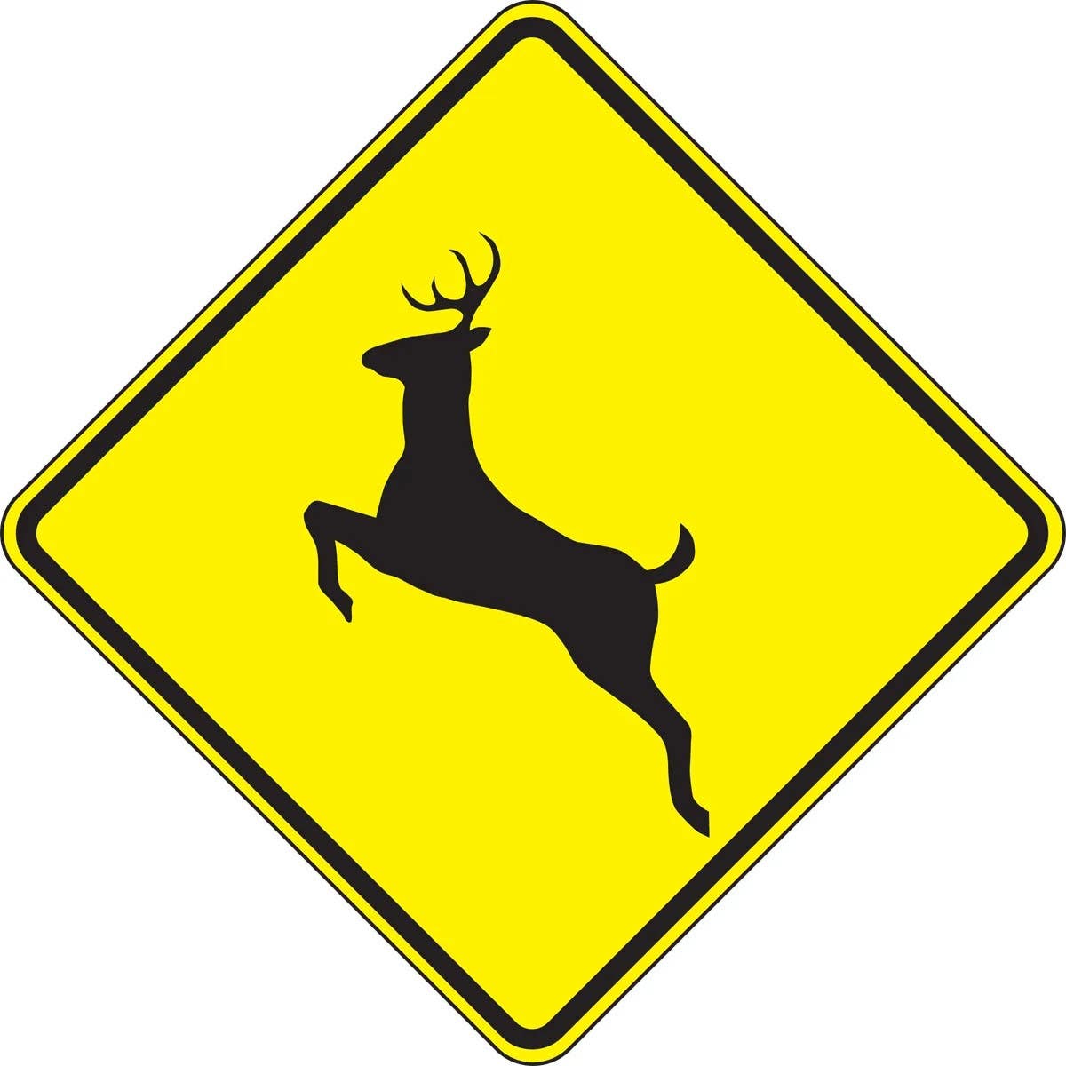 AccuformNMC FRW45 Crossing Sign, Deer