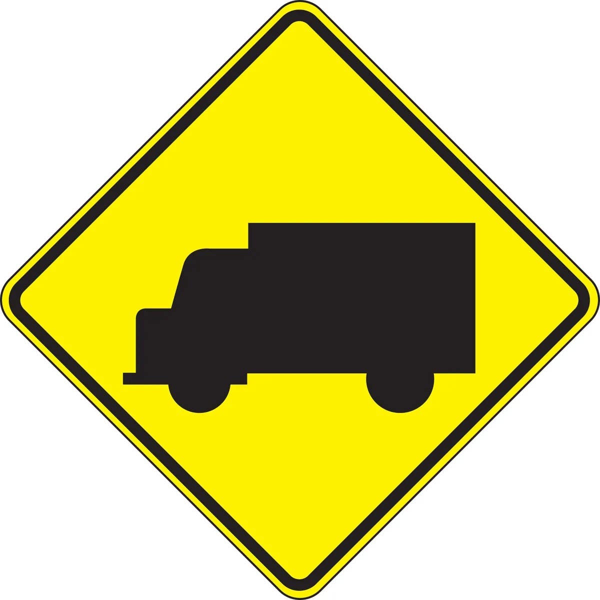AccuformNMC FRW4 Crossing Sign, Truck (Symbol)