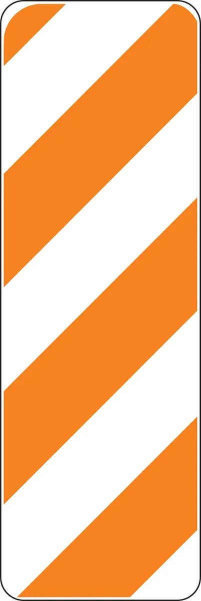 AccuformNMC FRW48 Object Marker, Orange/White, 24" H x 8" W