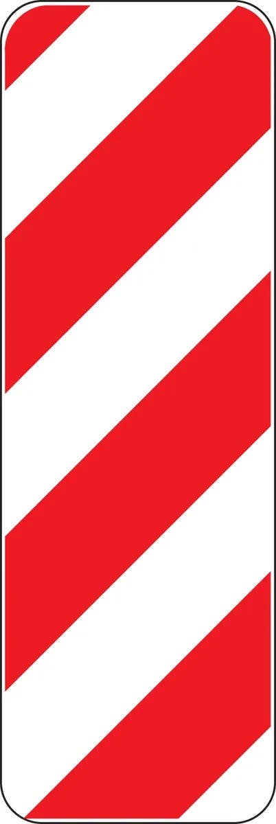 AccuformNMC FRW48 Object Marker, Red/White, 24" H x 8" W