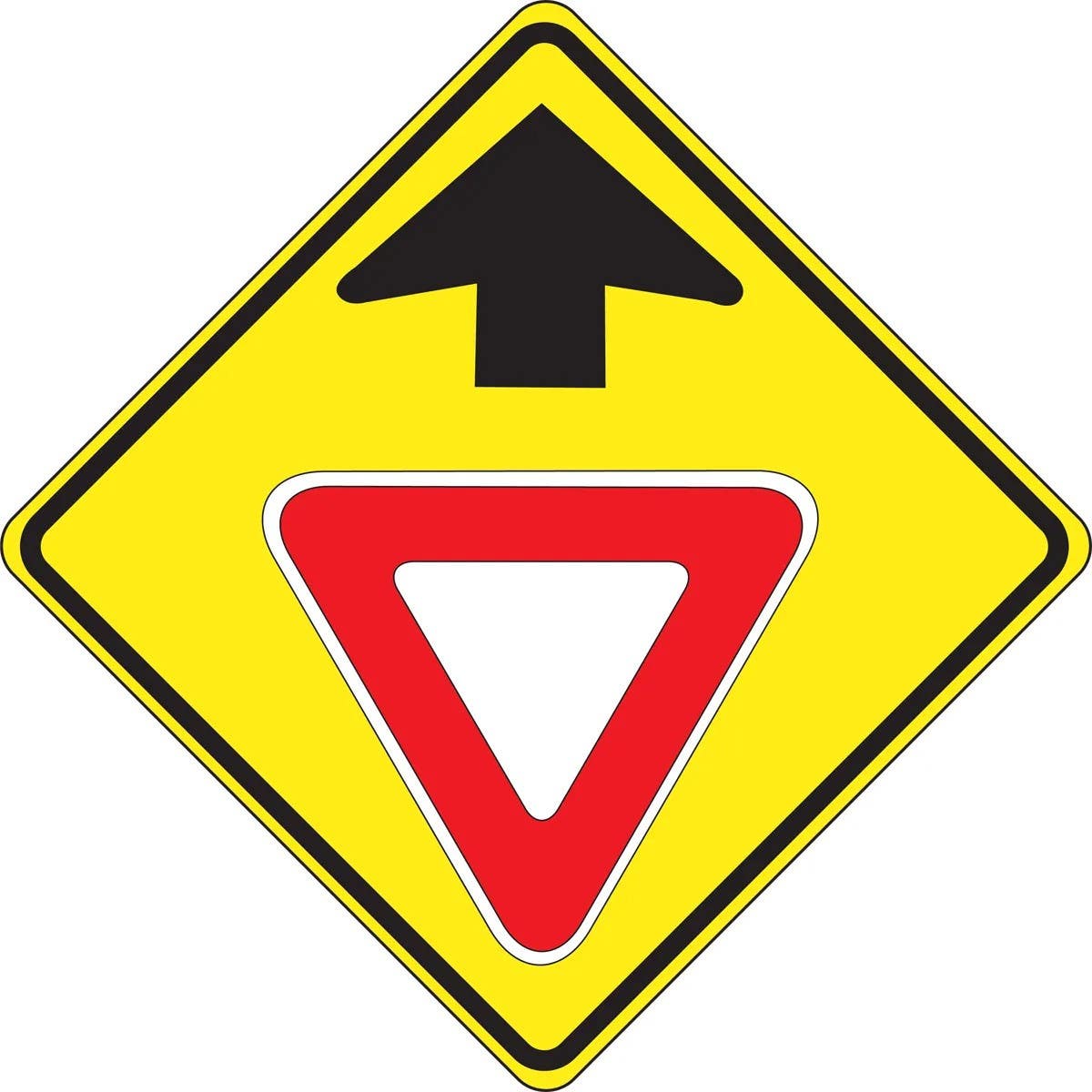 AccuformNMC FRW538 Stop And Yield Sign, Yield Ahead, 30" x 30"