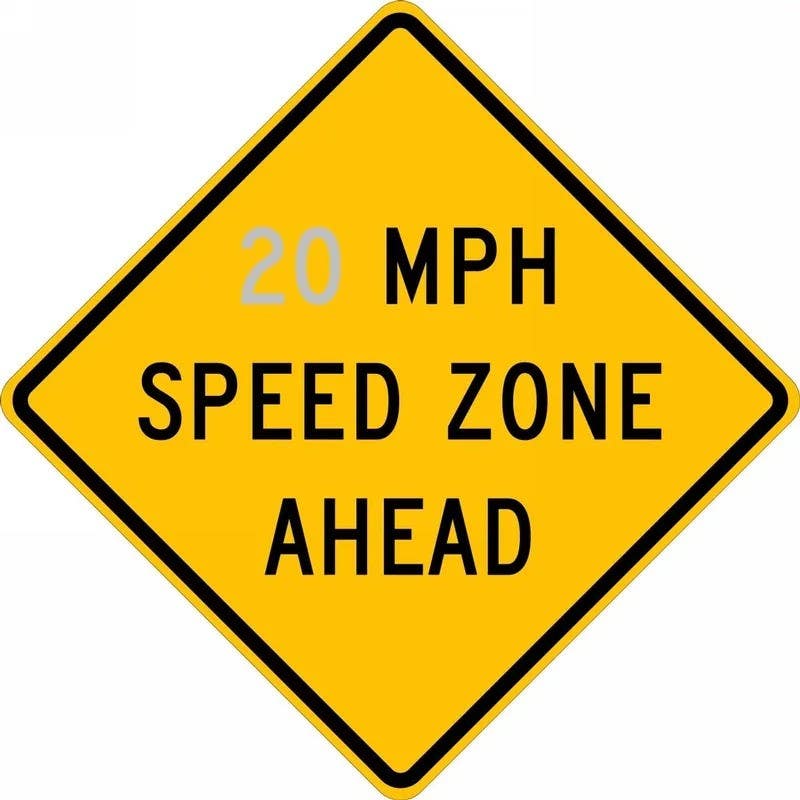 AccuformNMC FRW63 Speed Limit Sign, _ Mph Speed Zone Ahead