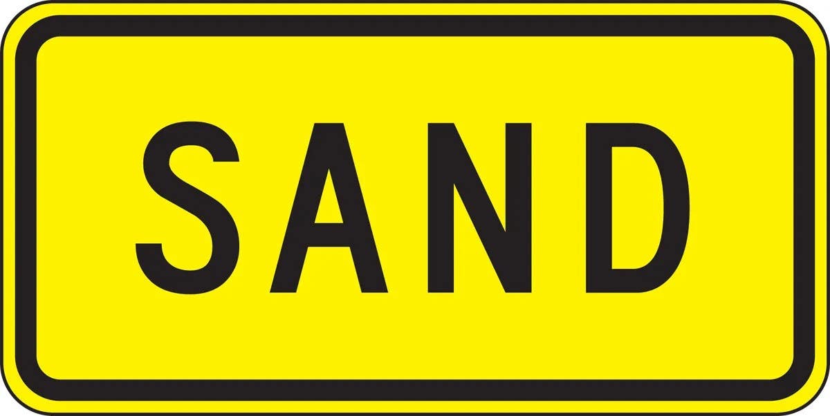 AccuformNMC FRW675 Surface & Driving Conditions Sign, Sand, 12" H x 24" W