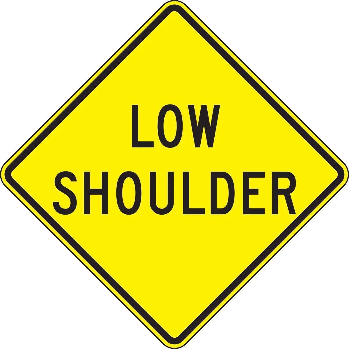 AccuformNMC FRW68 Surface & Driving Conditions Sign, Low Shoulder