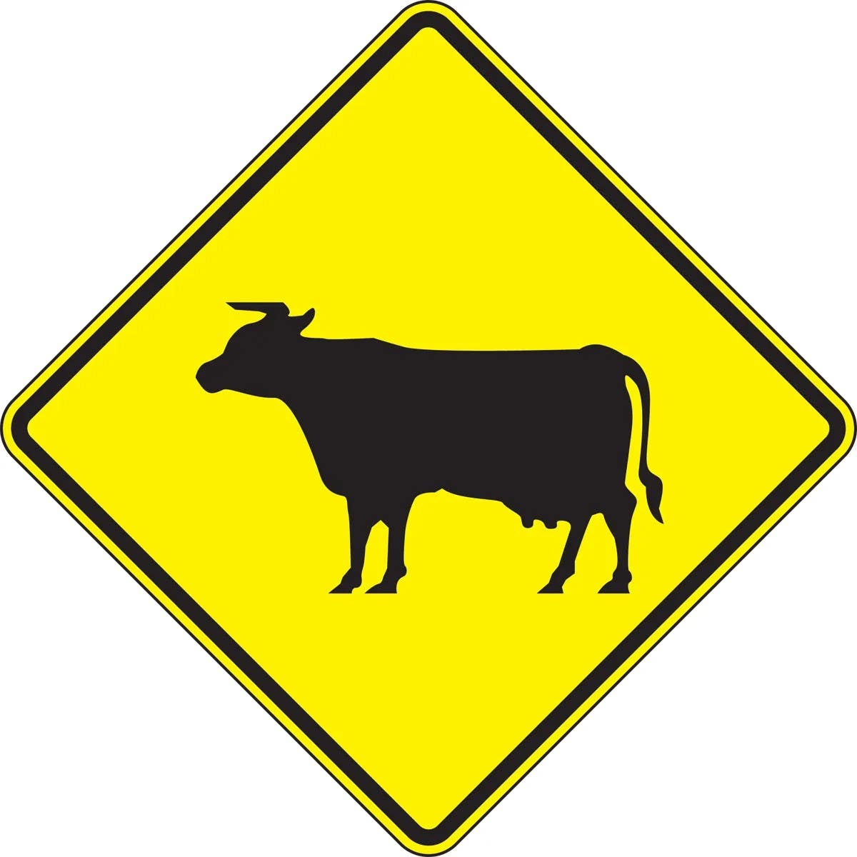 AccuformNMC FRW71 Crossing Sign, Cattle