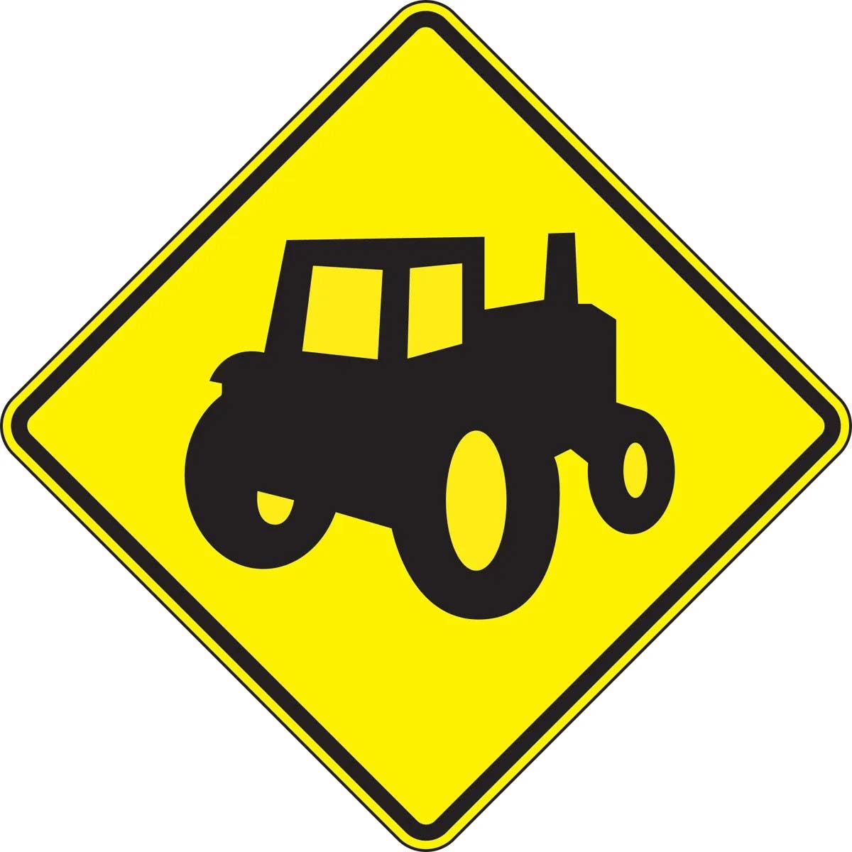 AccuformNMC FRW72 Crossing Sign, Farm Vehicles (Alternate)