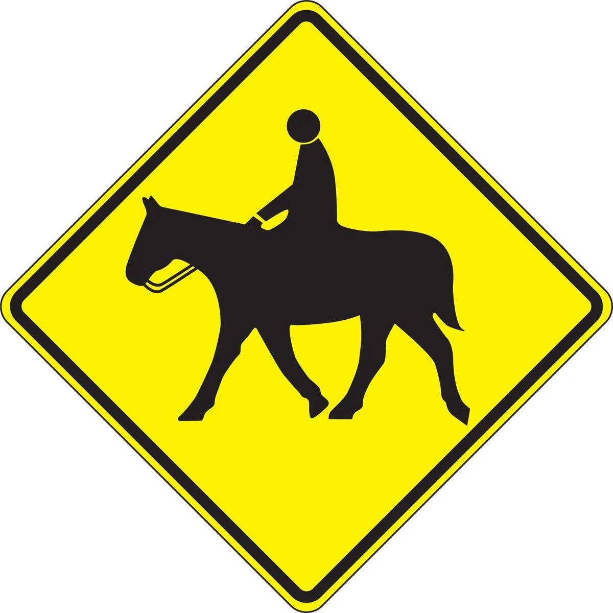 AccuformNMC FRW72 Crossing Sign, Equestrian