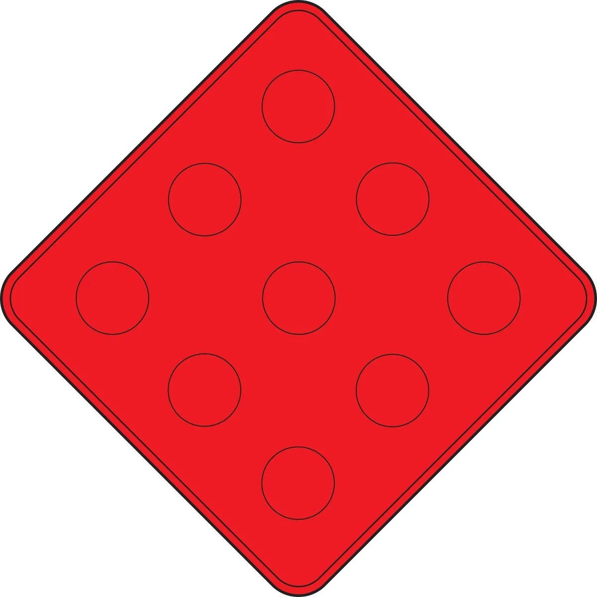 AccuformNMC FRW Object Marker, Type 4, End Of Roadway, 18" x 18"