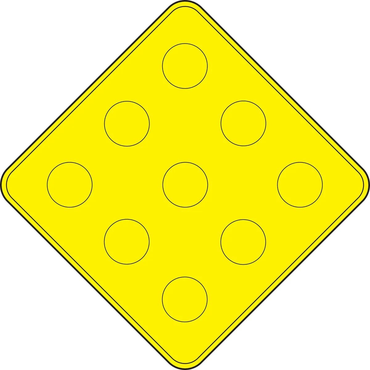 AccuformNMC FRW918 Reflector Object Marker, Reflector Buttons on .080 Reflective Aluminum, 18" x 18"