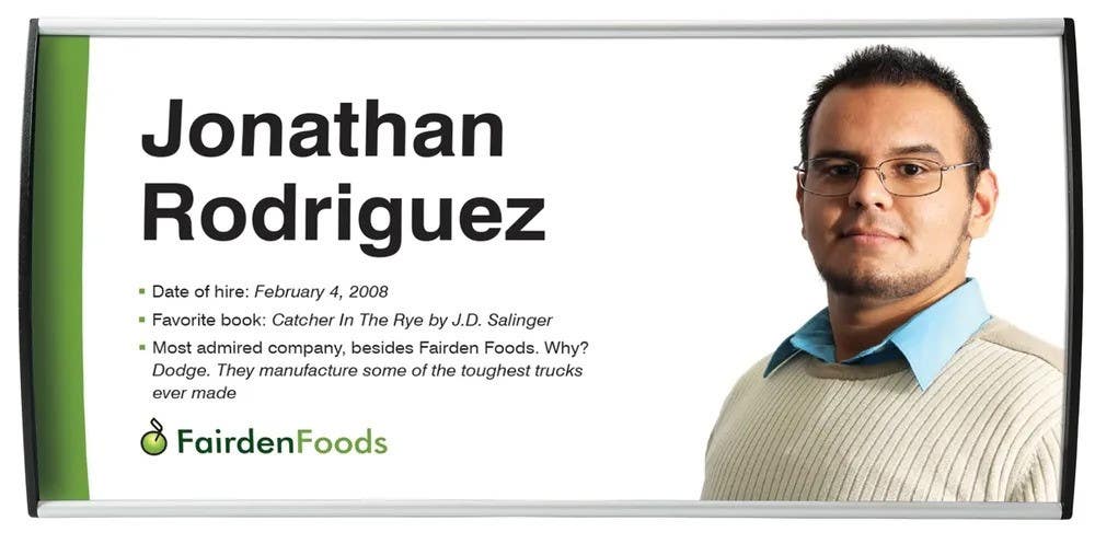 AccuformNMC HFN135 Personalized Name Plates, Wall Mounting Bracket, 11.90" long